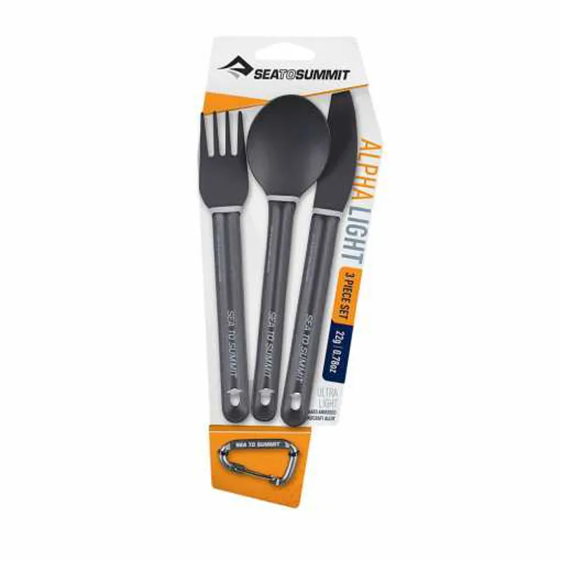 Sea To Summit AlphaLight Cutlery Set 3pc - Knife Fork and Spoon